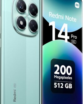 Smartphone Xiaomi Redmi Note 14 Pro 5G Coral Green (Verde) 12GB RAM 512GB ROM NFC [ 24090RA29G ]