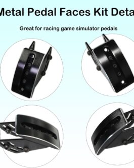 I33T Three Metal Pedal Faces Kit for Sim Racing Driving Video Games (Three-Pedal Faces)