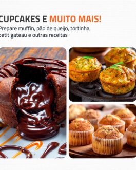 Máquina de Cupcake Pratic, Mondial, Preto/Inox, 1000W, 110V – CK-01