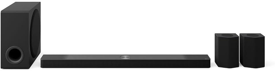 LG SoundBar S95TR– 810W RMS, Dolby Atmos, 9.1.5 Canais, 810W RMS, Caixas de Som Traseiras, AI Room Calibration Pro, DTS X,AI Sound Pro, Wow Sinergy, Sem fios, Conexões Múltiplas