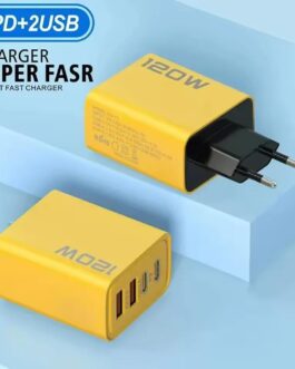Carregador 120w Yellow USBA e USBC Ultra Rapido