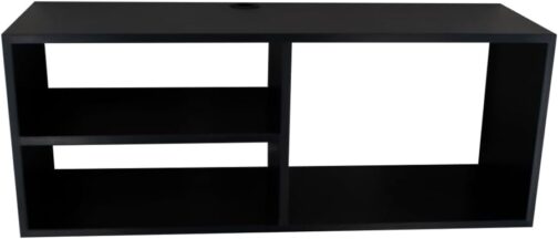 Rack Suspenso Mdf Para Tv Dvd Video Game Nicho Painel 90cm (Preto) - Imagem 3
