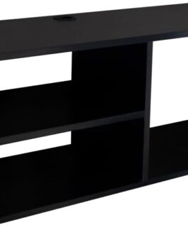 Rack Suspenso Mdf Para Tv Dvd Video Game Nicho Painel 90cm (Preto)