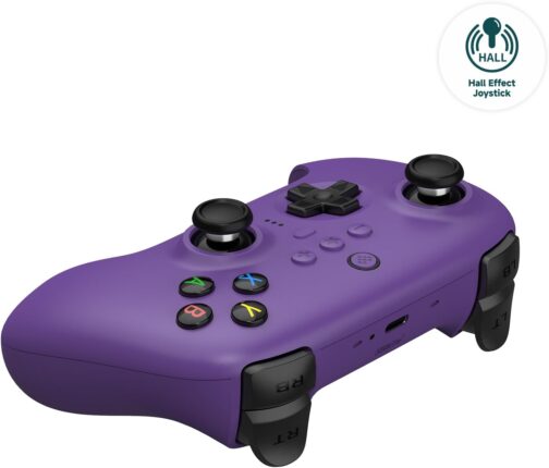 8Bitdo Ultimate 2.4G Wireless Controller, Hall Effect Joystick Update, Gaming Controller with Charging Dock for PC, Android, Steam Deck & Apple, Purple - Imagem 3