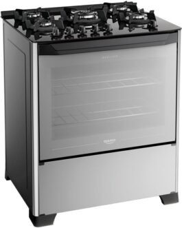 Fogão 5 bocas Dako Magister Style com Mesa de Vidro e Tripla Chama – Bivolt