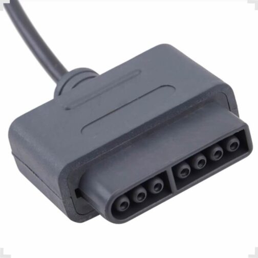Kit Com 2 Controle Joystick Com Fio Para Super Nintendo Snes - Imagem 7