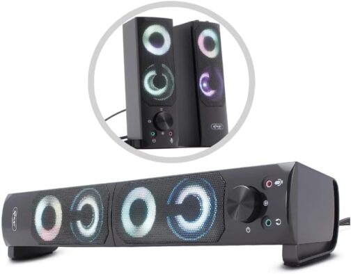 Caixa De Som Potente Pc Notebook Computador Smart Tv Usb P2 caixas gamer alto falante mini caixinha Soundbar - Imagem 5