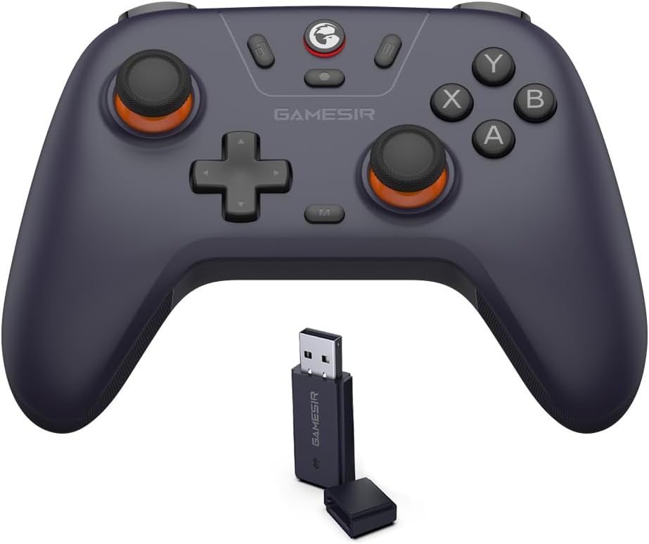 GameSir Nova Lite Controller for PC, Steam, Switch, iOS and Android devices, Wireless Gaming Gamepad with Hall Effect Joysticks, Turbo Function （dark purple)