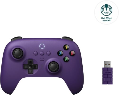 8Bitdo Ultimate 2.4G Wireless Controller, Hall Effect Joystick Update, Gaming Controller with Charging Dock for PC, Android, Steam Deck & Apple, Purple - Imagem 2