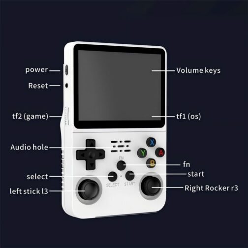 R36S Retro Handheld Game Console, Dual 3D Joystick, Built-in 20+ Emulators for PSP, N64, PS1, GBA, etc. Comes with 15000+ Games. - Imagem 3