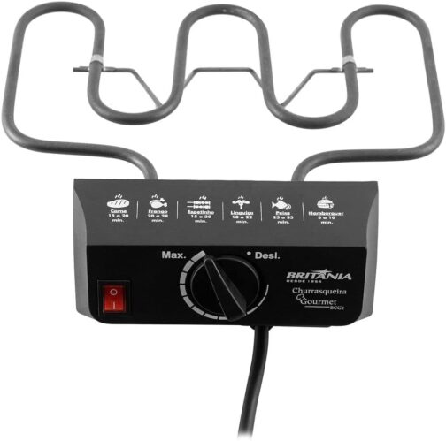 Churrasqueira, Gourmet Bcg1 N, 1200w, Preto, 110v, Britânia - Imagem 4
