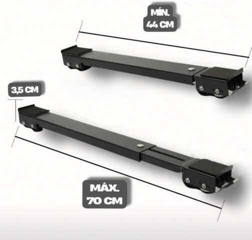 Suporte móvel com rodinhas, ideal para geladeiras, máquinas de lavar, móveis e eletrodomésticos domésticos, com Regulagem de Altura e Freios Premium - Imagem 6