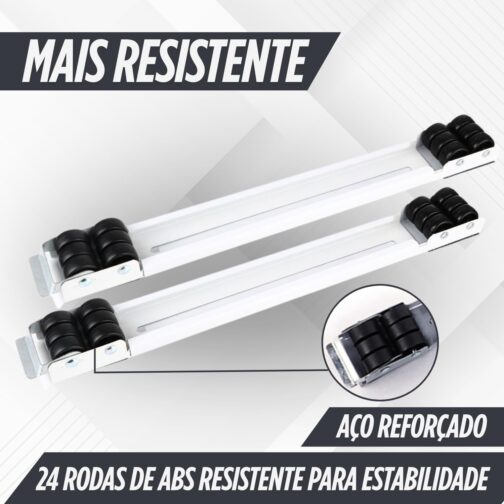 Suporte com Rodinhas para Eletrodomésticos – Base Ajustável para Geladeira, Máquina de Lavar, Freezer e Móveis Premium - Imagem 6