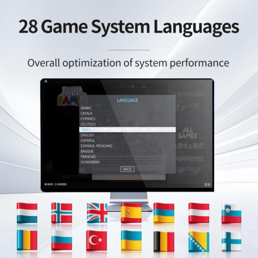 512G Game Card Retro Gaming Console with built in 51,415 Games, Emulator Console 62 Emulators Preloaded Game Console Gaming System Compatible with SteamDeck/Win600/Windows8.1/10/11 Retro Gamer Gift - Imagem 8