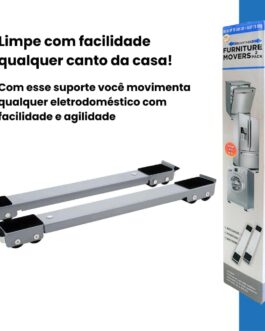 Suporte com Rodinhas e Base Móvel Ajustável para Eletrodomésticos Pesados Fogão, Geladeira, Máquina de Lavar, Secadoras até 200kg, com Trava, Resistente e Reforçado, 24 Rodinhas