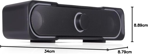 Knup Caixa De Som Gamer Pc Tv Notebook Com Led Rgb P2 Usb Potente, preto, KP-RO803 - Imagem 7
