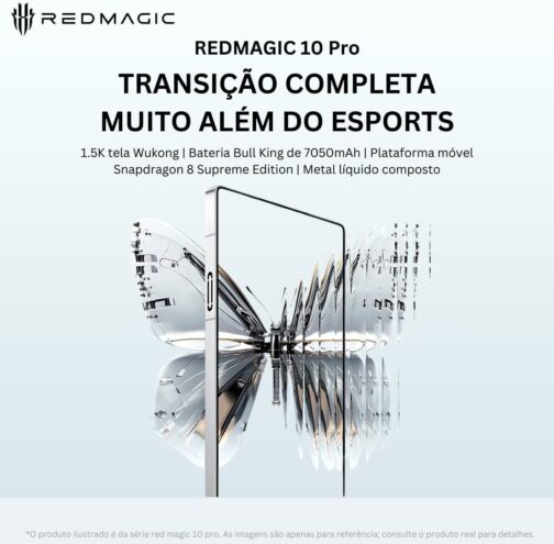 REDMAGIC 10 Pro 144Hz Gaming Phone, Smartphone Android 5G, 12GB RAM+256GB ROM, Snapdragon 8 Elite, 6.85" 1.5K AMOLED Tela Cheia, FHD+, Câmera 50MP, Dual-Sim, Preto - Imagem 2