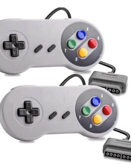 Kit Com 2 Controle Joystick Com Fio Para Super Nintendo Snes