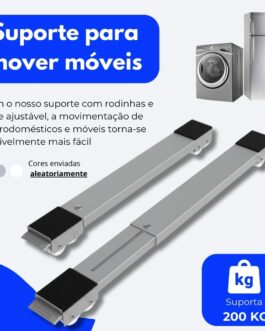 Suporte móvel com rodinhas, ideal para geladeiras, máquinas de lavar, móveis e eletrodomésticos domésticos, com Regulagem de Altura e Freios Premium
