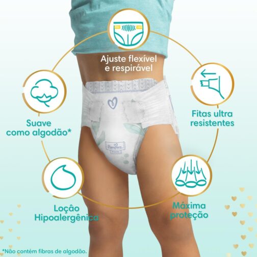 Fralda Pampers Premium Care G - 136 fraldas - Imagem 2