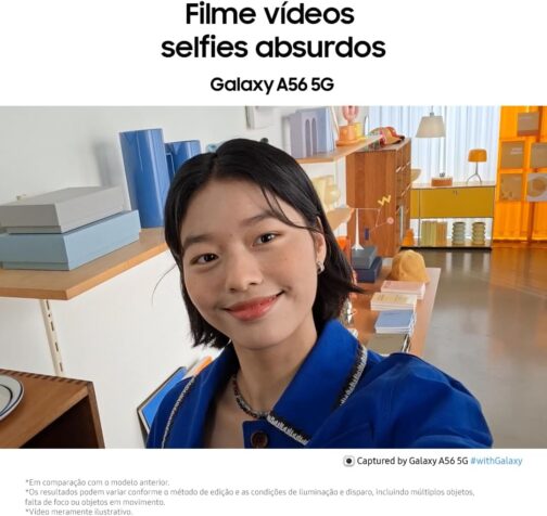 Smartphone Samsung Galaxy A56 5G 256GB, 8GB RAM, Câmera 50MP, IP67, Super AMOLED 6.7", Recursos AI, Cinza - Imagem 6