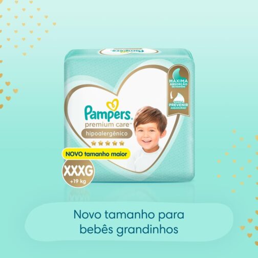 Fralda Pampers Premium Care G - 136 fraldas - Imagem 7
