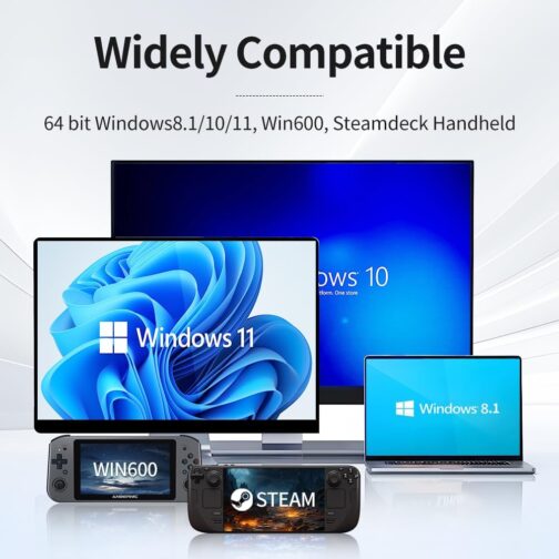 512G Game Card Retro Gaming Console with built in 51,415 Games, Emulator Console 62 Emulators Preloaded Game Console Gaming System Compatible with SteamDeck/Win600/Windows8.1/10/11 Retro Gamer Gift - Imagem 3