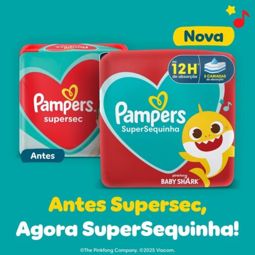 Fralda descartável Pampers Supersequinha, Tamanho G 80 Unidades - Imagem 3