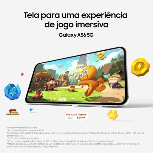 Smartphone Samsung Galaxy A56 5G 256GB, 8GB RAM, Câmera 50MP, IP67, Super AMOLED 6.7", Recursos AI, Cinza - Imagem 7