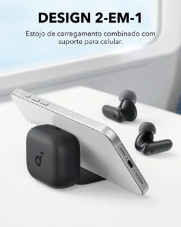 soundcore P30i by Anker, Fones de Ouvido com Cancelamento de Ruído, Graves Poderosos, 45H de Reprodução, Estojo 2-em-1 com Suporte para Celular, IP54, Bluetooth 5.4, Fones Sem Fio