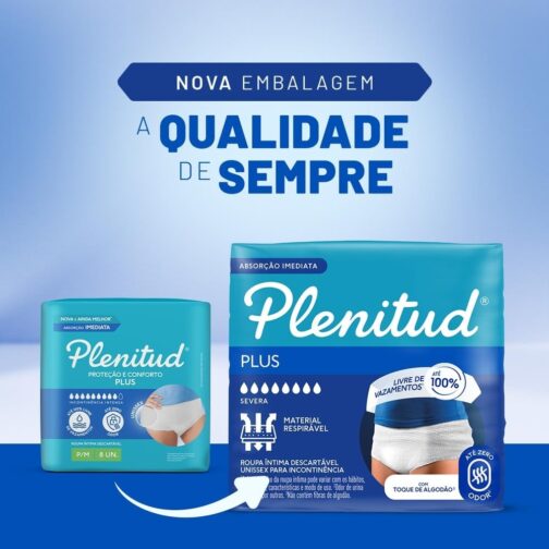 Plenitud Roupa Íntima Plus para Incontinência G/XG - 64 un - Imagem 3