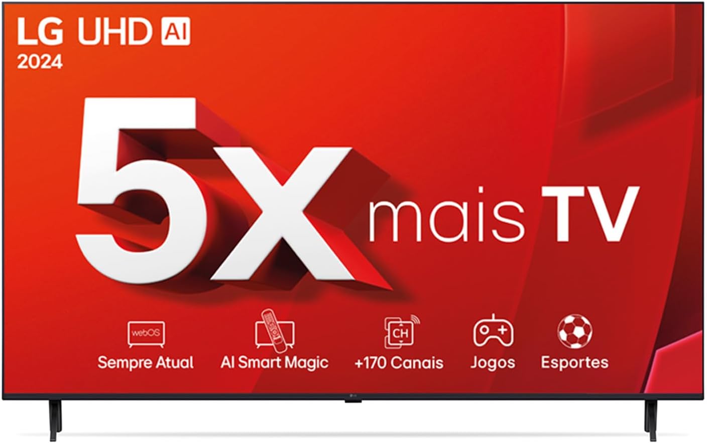 Smart TV 4K 65″ LG UHD 65UT9050 Processador α5 Ger7 AI Design Super Slim Alexa/Chromecast integrado webOS 24 Controle Smart Magic
