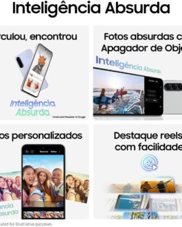 Smartphone Samsung Galaxy A56 5G 256GB, 8GB RAM, Câmera 50MP, IP67, Super AMOLED 6.7″, Recursos AI, Cinza