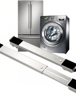 Suporte Com Rodinhas Para Eletrodomésticos Reforçado – Ajustável Para Geladeira Fogão e Máquina de Lavar Roupa Para Até 200kg