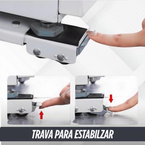 Suporte com Rodinhas para Eletrodomésticos – Base Ajustável para Geladeira, Máquina de Lavar, Freezer e Móveis Premium - Imagem 5