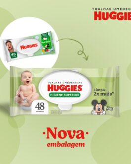 Lenços Huggies Higiene Superior Limpam 2x Mais com 288 unidades