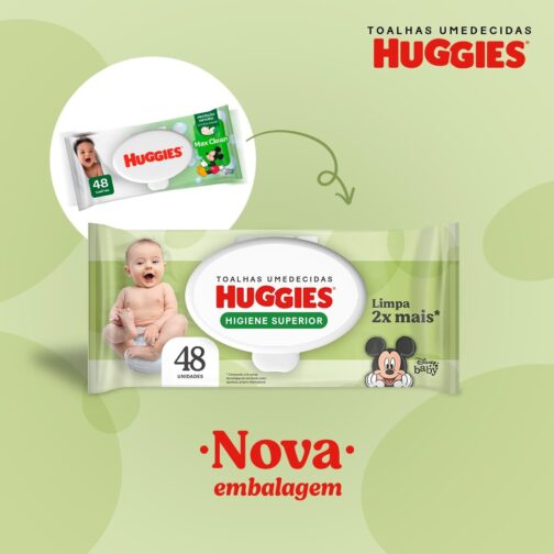 Lenços Huggies Higiene Superior Limpam 2x Mais com 288 unidades - Imagem 2