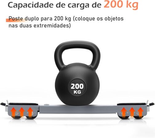 Suporte Móvel, Base Móvel com Rodinhas, Adequado para Geladeira, Máquina de Lavar, Móveis e Eletrodomésticos Domésticos (Cinza) - Imagem 6