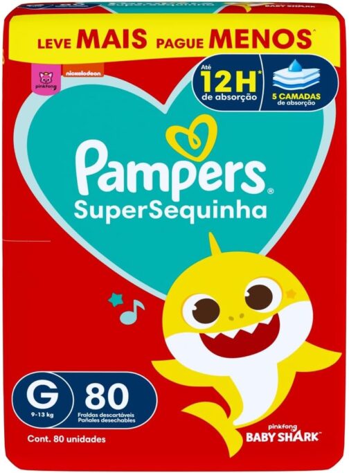 Fralda descartável Pampers Supersequinha, Tamanho G 80 Unidades - Imagem 10