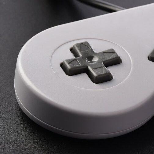 Kit Com 2 Controle Joystick Com Fio Para Super Nintendo Snes - Imagem 5