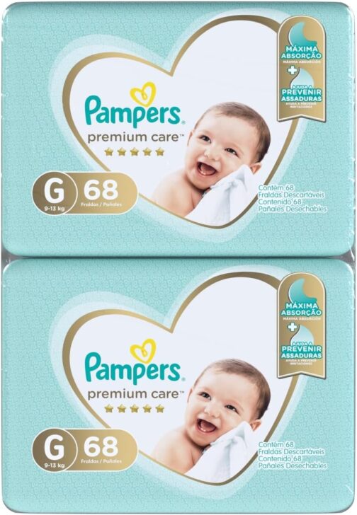 Fralda Pampers Premium Care G - 136 fraldas - Imagem 10