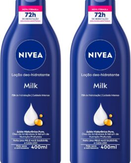 NIVEA Kit Loção Hidratante Milk Pele Seca a Extrasseca 400ml (2 unidades)