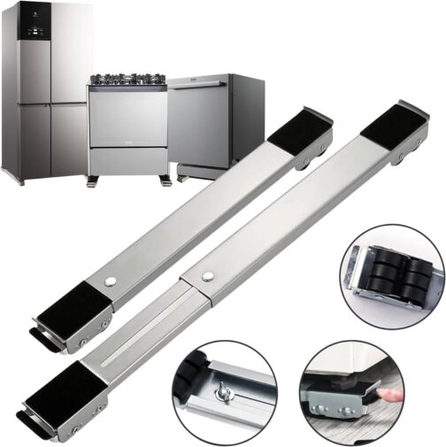 Suporte com Rodinhas para Eletrodomésticos – Base Ajustável para Geladeira, Máquina de Lavar, Freezer e Móveis Premium - Imagem 8