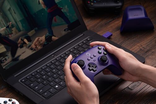 8Bitdo Ultimate 2.4G Wireless Controller, Hall Effect Joystick Update, Gaming Controller with Charging Dock for PC, Android, Steam Deck & Apple, Purple - Imagem 7