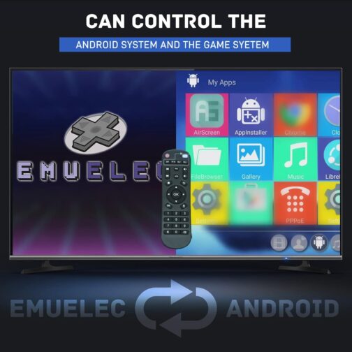 Super Console X2 Pro Retro Game Console Pre-Built-in 100000+Games, Retro Game Console with 65+ emulators,EmuELEC 4.5/Android 9.0，4K UHD Display - Imagem 5