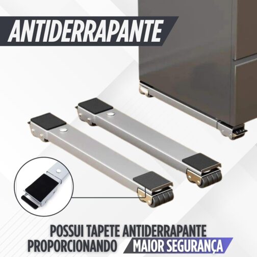 Suporte com Rodinhas para Eletrodomésticos – Base Ajustável para Geladeira, Máquina de Lavar, Freezer e Móveis Premium - Imagem 4