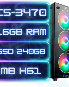 PC CPU GAMER COMPLETO INTEL I5 SSD 240GB MEMORIA RAM 16GB DDR3 1600MHZ GIGALAN WIFI GABINETE GAMER FONTE