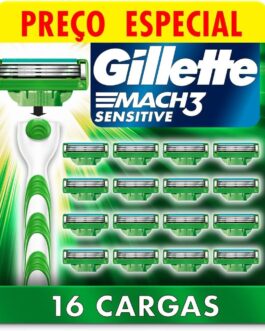 Carga para Aparelho de Barbear Gillette Mach3 Sensitive 16 unidades