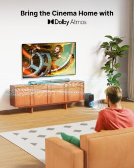 ULTIMEA Apollo S60 Barra de Som 4.1 Dolby Atmos para Smart TV, Bluetooth 5.3, 280W, 3 EQ Modes, Subwoofer, HDMI eARC, Preto/Bahama P