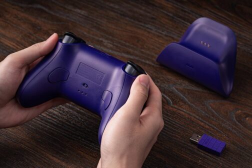 8Bitdo Ultimate 2.4G Wireless Controller, Hall Effect Joystick Update, Gaming Controller with Charging Dock for PC, Android, Steam Deck & Apple, Purple - Imagem 6